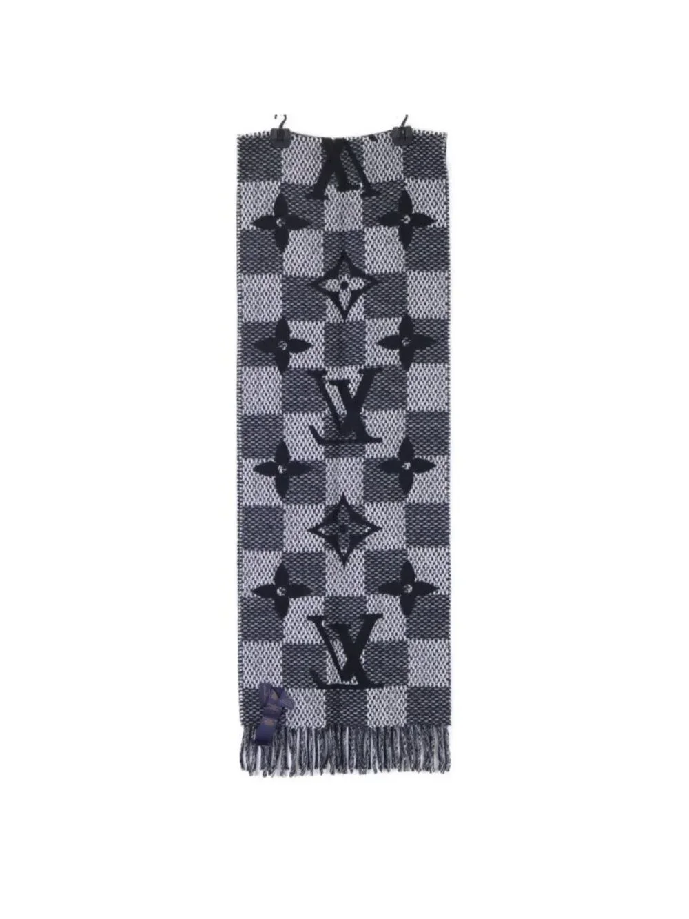 Louis Vuitton Monogram Check Cashmere Damier Reverse Fringe